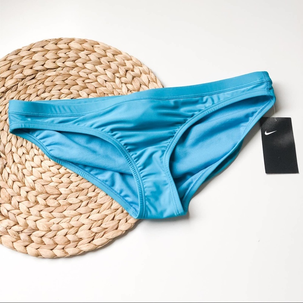 NIKE Blue Swim Bikini Bottoms XL Vibrant Colorful Athletic NWT